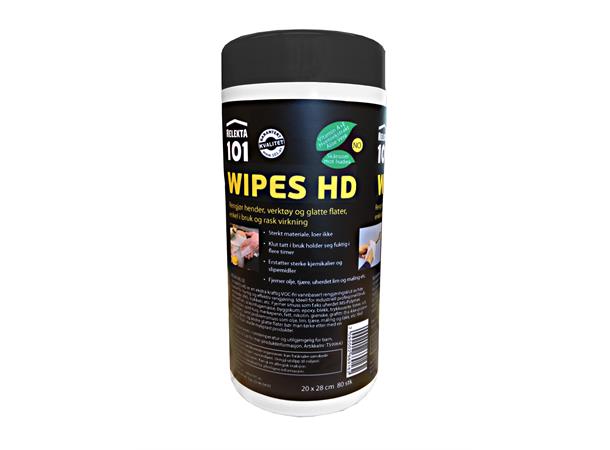 101 Wipes HD Rensekluter 80stk, 20x28cm, Ekstra sterke 